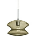 thumbnail image 1 of Besa Lighting - Zen - 1 Light Cord Pendant-Satin Nickel Finish-Latte Bubble, 1 of 1