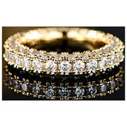 Besaacan Jewelry Clearance！ Diamond Ring for Women Fashion Jewelry Popular Accessories Ring Gold 10