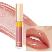 Besaacan Makeup Honey Lip Glaze Moisturizing And Moisturizing with Fine Glitter Pearly Layered Design Lipstick 3.8Ml Lip D