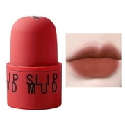 Besaacan Makeup Matte Lip Gloss, Small Pendant Easy to Carry Non-Stick Lip Glaze Matte Seal Lip Mud Lip E