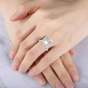 Besaacan Ring on Sale！ Gradient Rabbit Radish Ring Synthetic Glazed Luminous Stone Jewelry Jewelry A