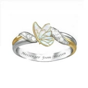 Besaacan Ring on Sale！ Silver Color Delicate Butterfly Women Rings Brilliant Girl Stylish Accessories Jewelry B