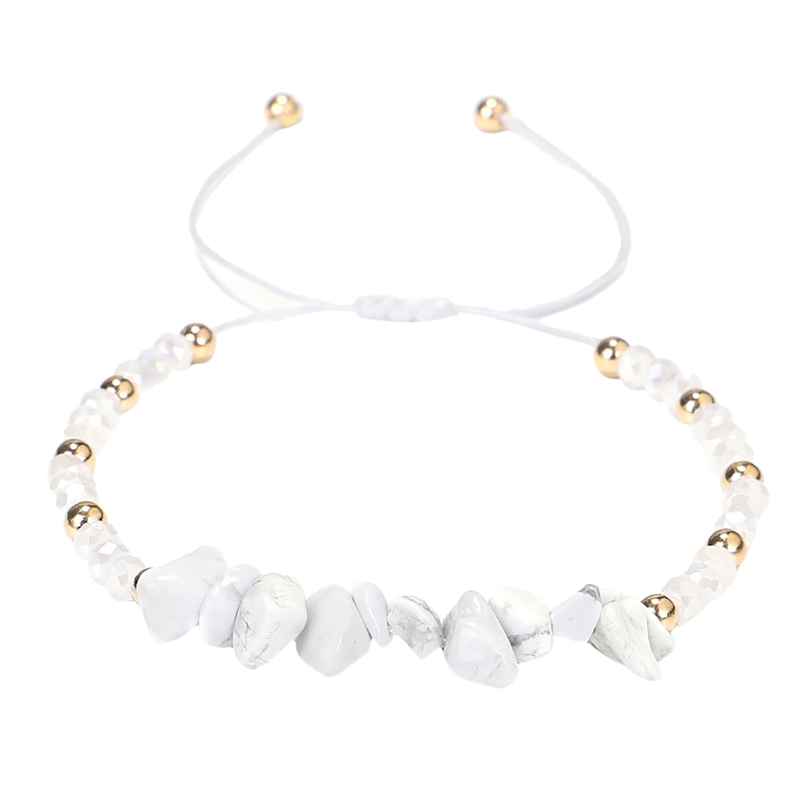 Besaacan gold bracelets for women on sale！ Hand Woven Rough Stone