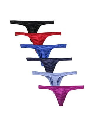 Satin Mens Sport Thongs Underwear Silky Sexy Man G String Thong Undie  Multi-Pack 