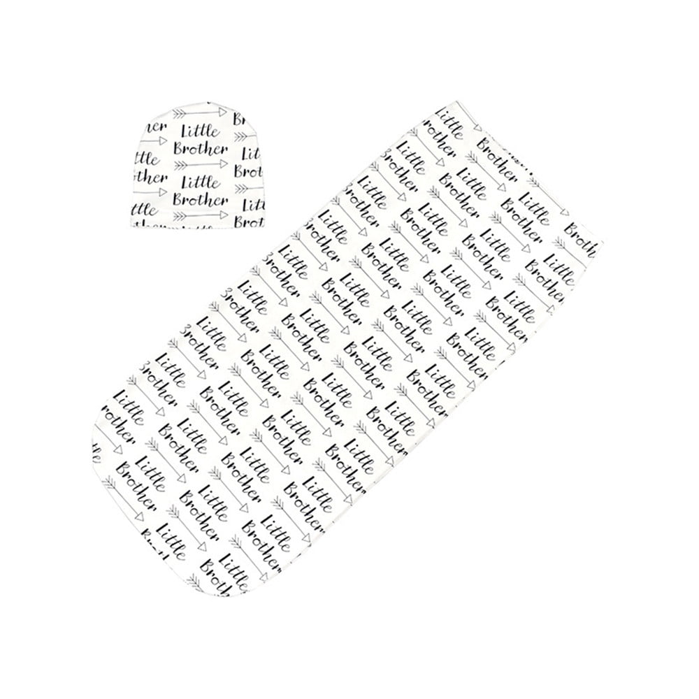 Bescita Newborn Baby Kids Cocoon Swaddle Blanket Sleeping Swaddle Muslin Wrap Hat Set