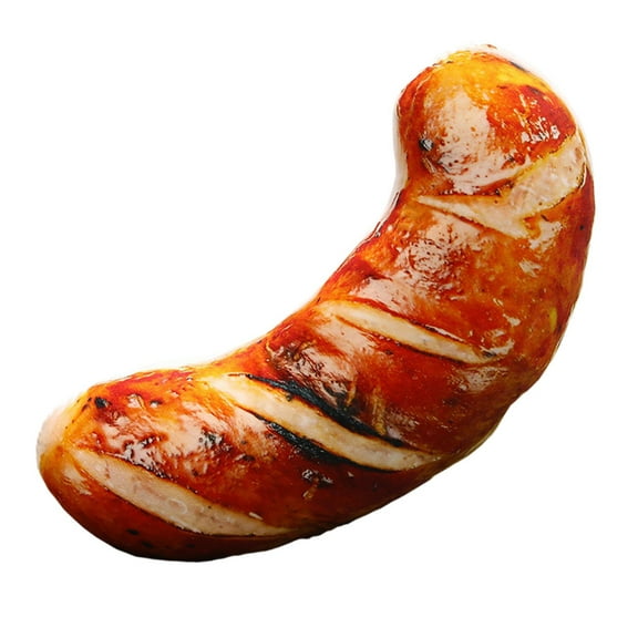 Bescita Simulation Chicken Sausage Shape Pillow Soft Lumbar Back Cushion for Home Decor