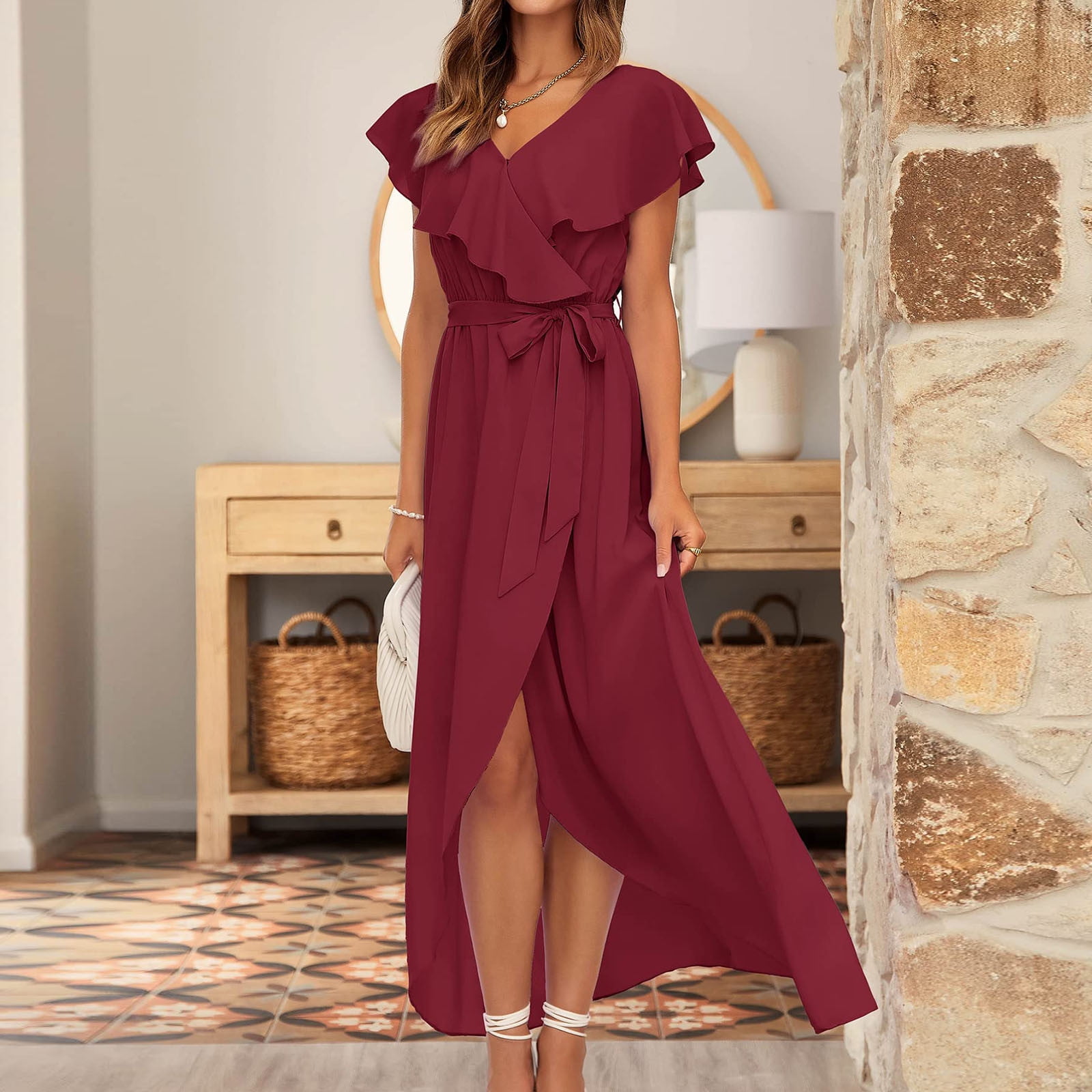 Summer chiffon hotsell maxi dress