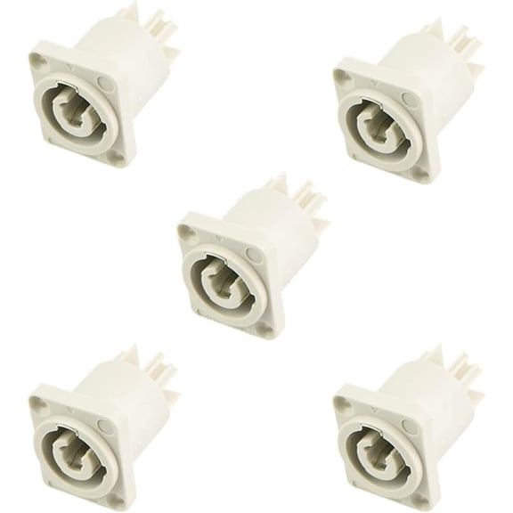 Bescoos 3 PIN AC Powercon Connector Male Plug 20A/250V for Stage Light LED Screen Blue Connector Compatible with NAC3FCA, NAC3FCB, NAC3MA-1, NAC3MPB-1 Connector(Blue_5 Pcs)