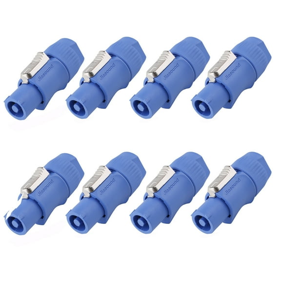 Bescoos 3 PIN AC Powercon Connector Male Plug 20A/250V for Stage Light LED Screen Blue Connector Compatible with NAC3MA-1, NAC3MPB-1