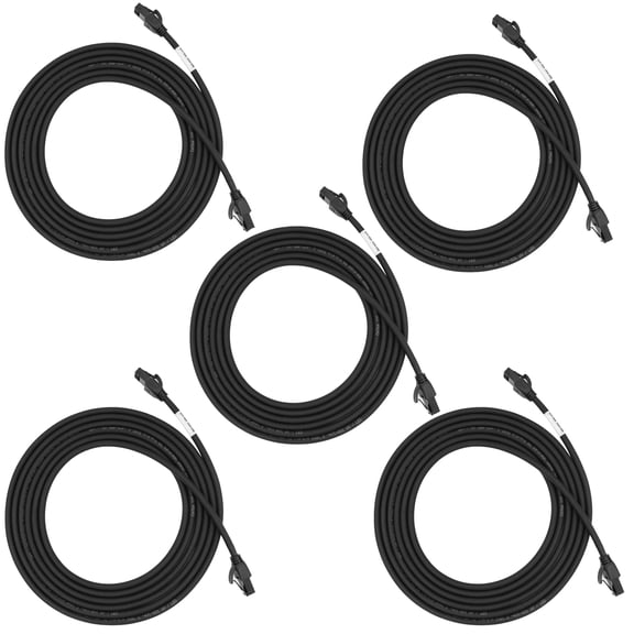 Bescoos 5Pack Bescoos stage Network Cable LED Screen data CAT6 10G UTP 26AWG RJ45 Network Signal Cable(2.5FT,5Pack)