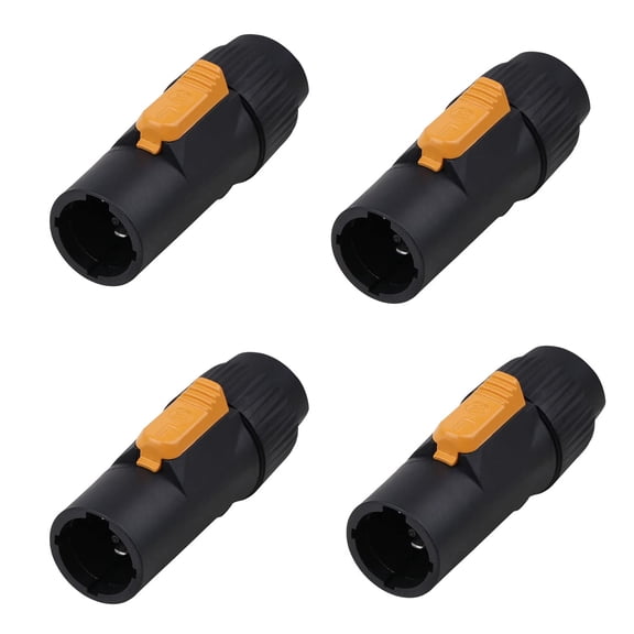 Bescoos IP65 PowerCon True Outdoor Waterproof Power Connector 20A 250V Black Heavy Duty Reliable Electrical Connection for DJ Equipment Stage Lighting Sound Systems