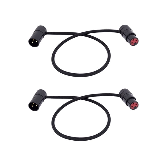 Bescoos XLR 90 Degree Rotatable Right-Angle XLR Cable Male to Female Microphone Adapter Connector Balanced Cable for Audio Gear Professional Microphone Connection Accessories(2Pcs)