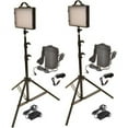 thumbnail image 1 of Bescor LED-200KB, Twin 200W LED Dimmable Studio Light & Lead Acid Battery Kit - 400 Watt Combined, 1 of 3