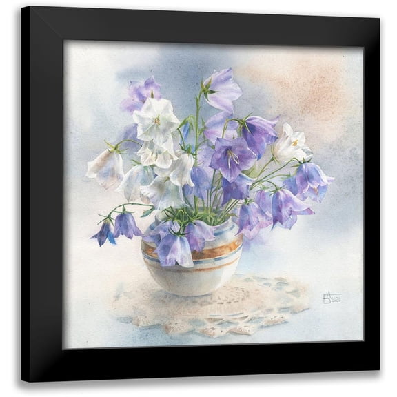 Besedina, Anastasiia 12x12 Black Modern Framed Museum Art Print Titled - Bells Flowers in a Vase