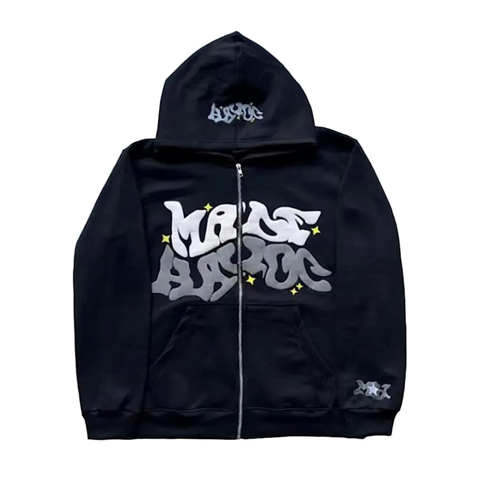 Beshee Hoodies for Women, Women's Men's Jacket Zip Up Hoodies Goth