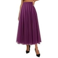 thumbnail image 1 of Beshee Maxi Skirt Women's Skirts Women's Pleated Skirt Mesh Skirt Fairy Skirt Mid Length Long Skirt Dance Skirt, Skirts for Women Rose Gold L, 1 of 3