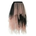 thumbnail image 1 of Beshee Maxi Skirt Women's Skirts Women's Tulle Skirt Ruffle Multilayer Mesh A Line Tier Tutu Prom Wedding Long Tulle Skirts, Skirts for Women Hot Pink M, 1 of 3
