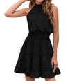thumbnail image 1 of Beshee Spring Summer Dresses for Women Casual Sleeveless Pleated Speed Waist Sexy Mid Length Dress Womens Dresses Black XXL, 1 of 5