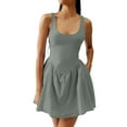 Beshee Summer Dresses for Women 2024 Womens Square Neck Tennis Dress