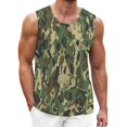 thumbnail image 1 of Beshee Tank Tops Men, Men's Summer Outdoor Digital Print Casual Holiday Street Sleeveless Tank Top Mens Shirts Blue S, 1 of 6