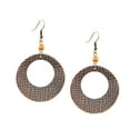 thumbnail image 1 of Besheek Copper Hammered Hoops Lifestyle Boho Style Earrings, 1 of 5