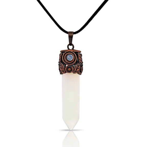 Besheek Copper Opalite Crystal Point Boho Beach Gala Style Pendant