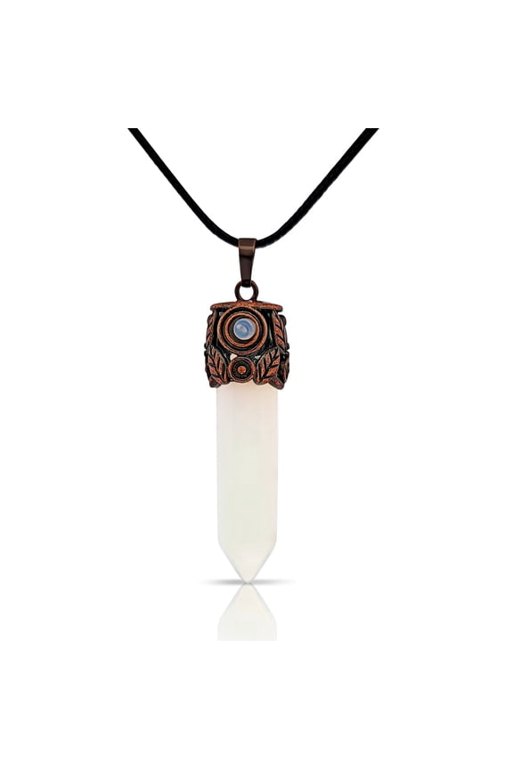 Copper Opalite Crystal Point Boho Beach Gala Style Pendant