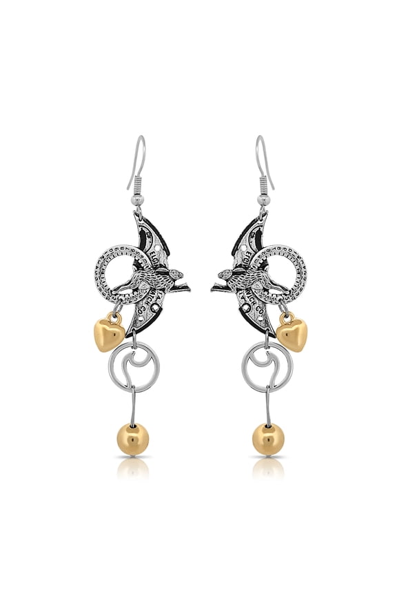 "Down the Rabbit Hole" Steampunk Story Boho Chic Dangle Earrings