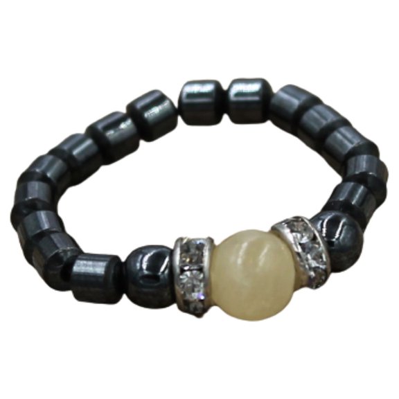 Besheek Magenetic Stretch Carnelian Boho Beach Gala Style Toe Ring