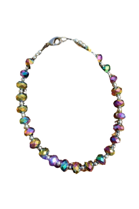 Rainbow Crystal Boho Gala Style Adjustable Anklet