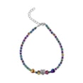 thumbnail image 1 of Besheek Rainbow Hematite and Crystal Glass Love Heart Adjustable Anklet, 1 of 8