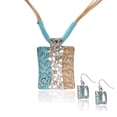 thumbnail image 1 of Besheek Silvertone "Calm and Collected" Earring and Necklace Set, 1 of 8