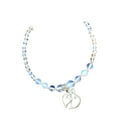 thumbnail image 1 of Besheek Silvertone and Moonstone Double Heart Stretch Bracelet, 1 of 5