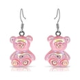 thumbnail image 1 of Besheek Silvertone and Pink Resin Gummy Bear Hypoallergenic Jewelry Set, 1 of 5