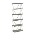 thumbnail image 1 of Besi 6-Tier Industrial Multipurpose Shelf Display Rack with Metal Frame - Wide, Finn Oak, 1 of 1
