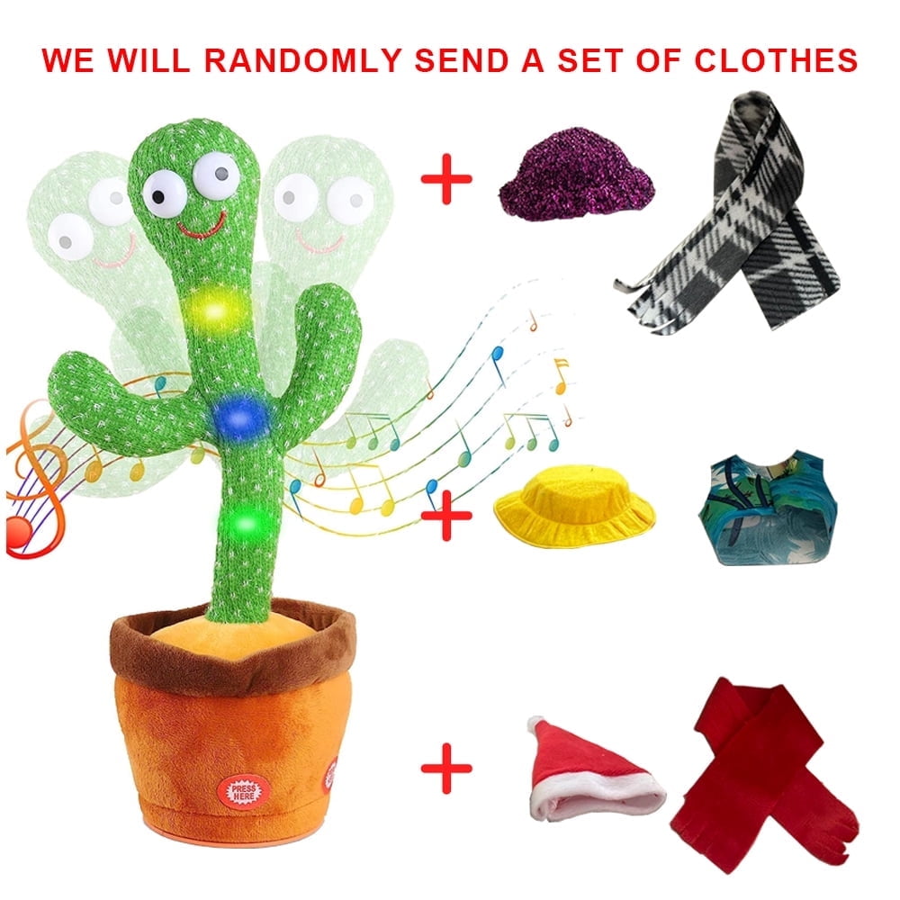Besia Danccing Cactus Toy - Singing, Recording & Repeating, 120 Songs with LED Light, 12.6 in