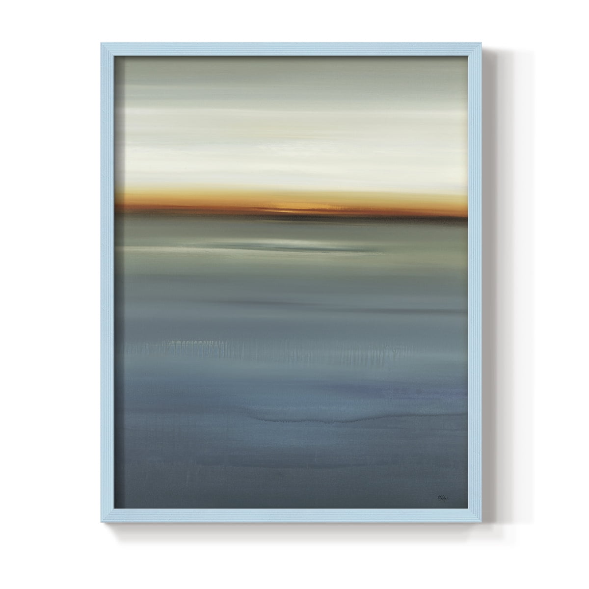 Beside the Blue I Framed Print in Blue Solid Wood Framed Print No Nail Hanging