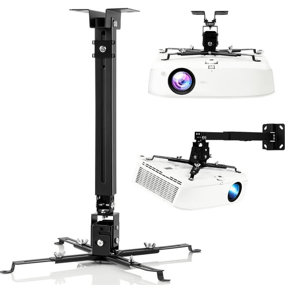 Besititli Universal Ceiling Projector Mount, Adjustable Tilt, Black