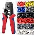 thumbnail image 1 of Beslands 1250pcs  Ferrules Kit: Self-Adjusting Ratchet Crimper Tool for AWG 23-7 (0.25-10mm²) Wires - 8 Sizes Insulated Terminals + Box - Automotive/Home Repair, 1 of 8