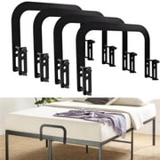 Beslands 4-Pack Metal Bed Frame Mattress Slide Stopper   Non-Slip Gripper Retainer Bars for Adjustable Beds, Prevent Mattress from Sliding, Compatible with 1.5" x 2.9" Bed Frames H5.2