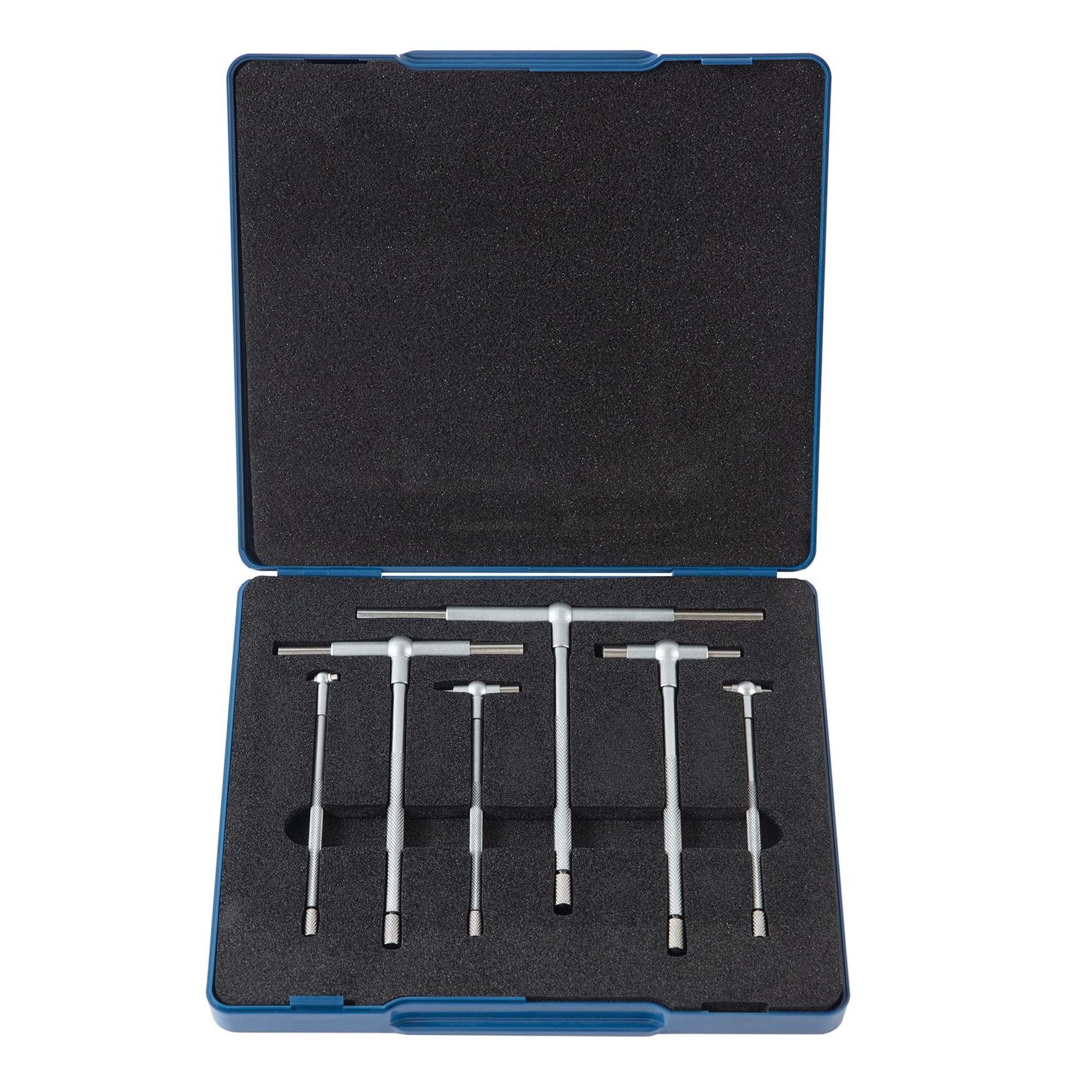 Beslands 6Pc Telescoping Gage Set T-Bore Hole Gauges with A Portable Case Accusize Premium Range 5/16'' - 6"