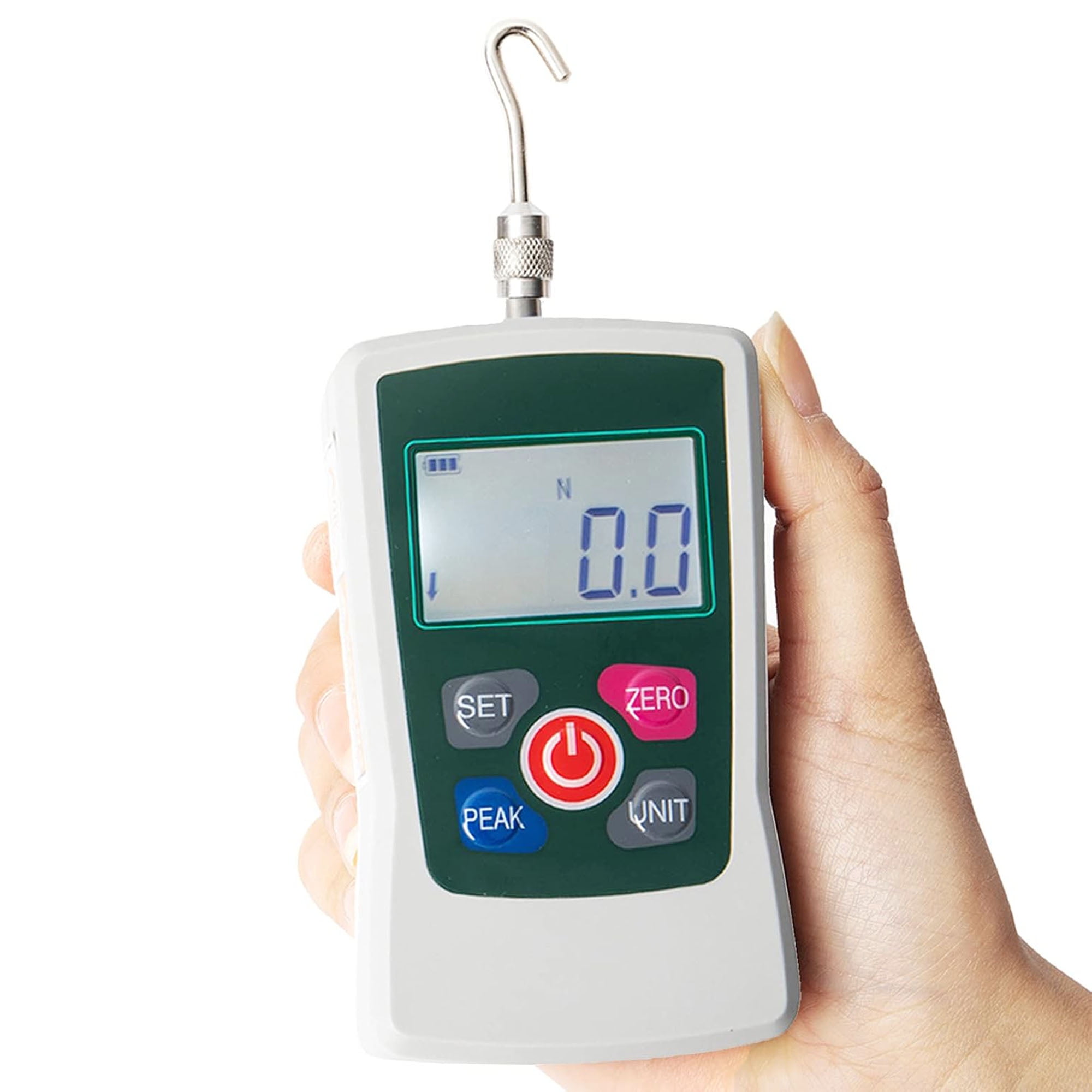 Beslands AMF 500N Digital Force Gauge Push Pull Force Gauge Portable Dynamometer with Units N/LB/Kg/Oz