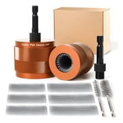 Beslands Professional Copper Pipe Cleaner Set for Drill 1/2" & 3/4" Size, 1/4" Hex Shank with 10 Replaceable Blades - Efficiently Remove Rust, Paint & Stains from Metal Plumbing Pipes