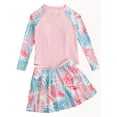 thumbnail image 1 of Besly Long Sleeve Flower Print Sun Protection, Rashguard (Girl’s), 1 of 6