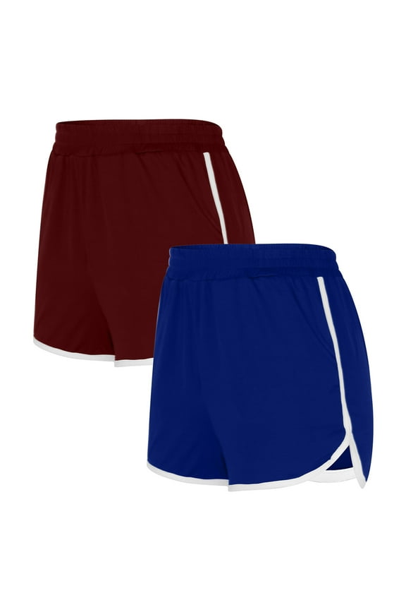 2 Pieces Athletic Shorts for Women Sports Shorts Sweat Shorts for Dance, Yoga, Running, Workout