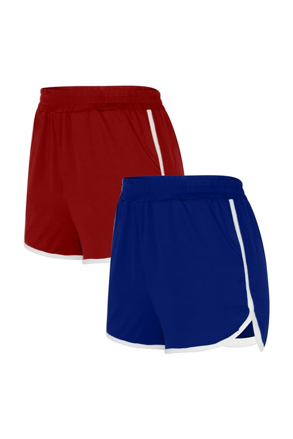 2 Pieces Athletic Shorts for Women Sports Shorts Sweat Shorts for Dance, Yoga, Running, Workout