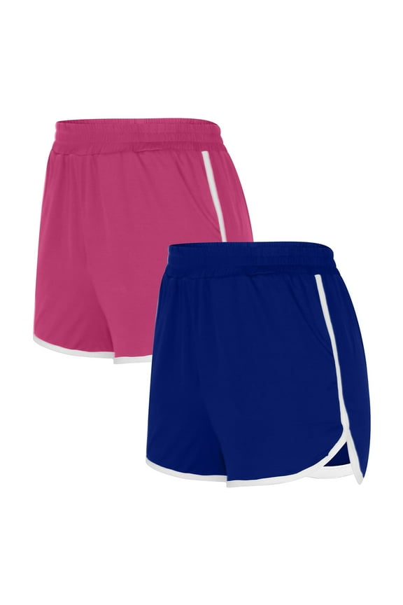2 Pieces Athletic Shorts for Women Sports Shorts Sweat Shorts for Dance, Yoga, Running, Workout
