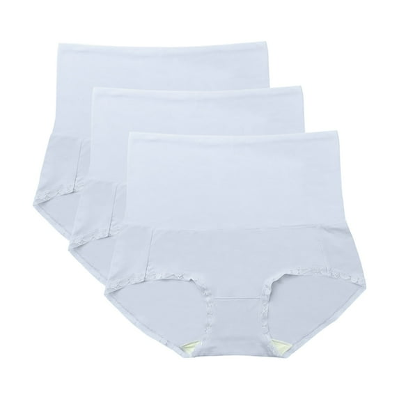 Besolor 3 Pack Women's Underwear High Waisted Stretch Ladies Panties Seamless Breathable Briefs for Women