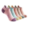 thumbnail image 1 of Besolor 5 Pairs Ankle Socks for Women Cotton Running Athletic Socks Breathable Low Cut Sports No Show Socks, 1 of 2