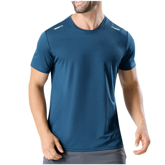 Besolor Athletic Shirts for Men Big and Talls Short Sleeve Quick Dry Workout Gym Tees Casual Round Neck Summer Tops
